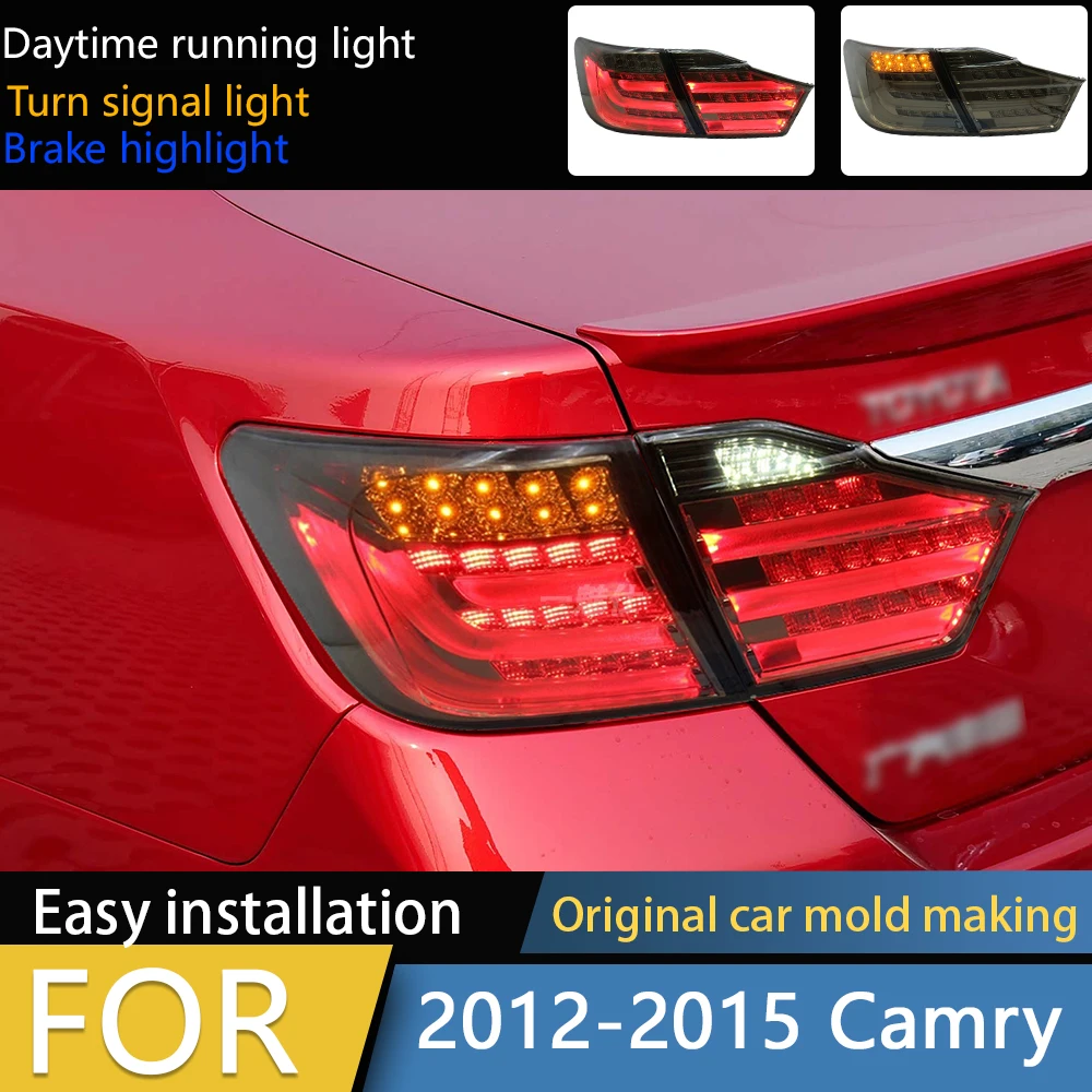 Автомобильные задние фонари для Toyota Camry 2012 2013 2014, обновленный светодиодный задний фонарь в сборе, внешний указатель поворота, задний фонарь, аксессуары
