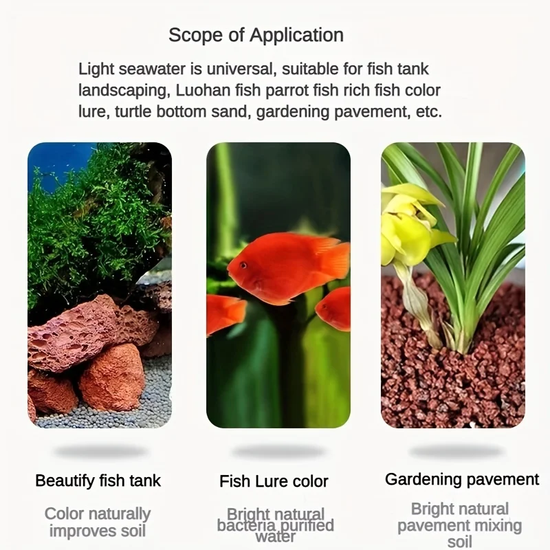 300g Volcanic Rock Particles, Fish Tank Landscaping Set, Aquatic Plants And Turtle Tank Bottom Sand Decoration