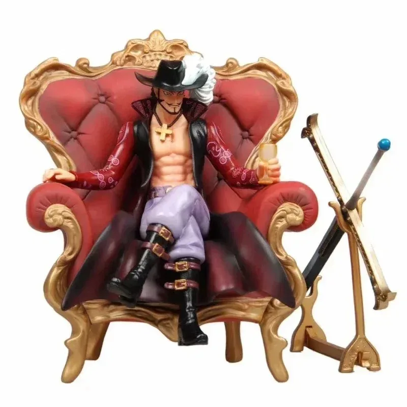 2023 New Anime One Piece P.o.p Xl Dracule Mihawk Eagle Eye Big Sofa Pvc Action Figure Collection Models Toy Home Decoration