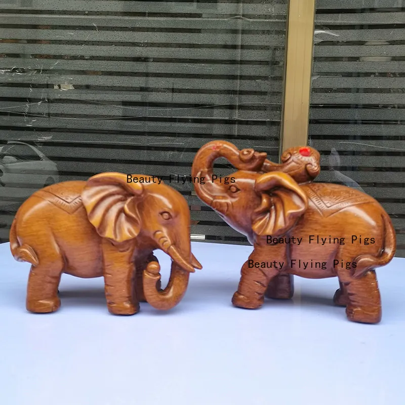 

1 шт. Декоративная статуэтка слона из смолы, Статуэтка слона-талисмана, Украшение для дома, Китайские офисные украшения, Декоративные изделия из смолы
