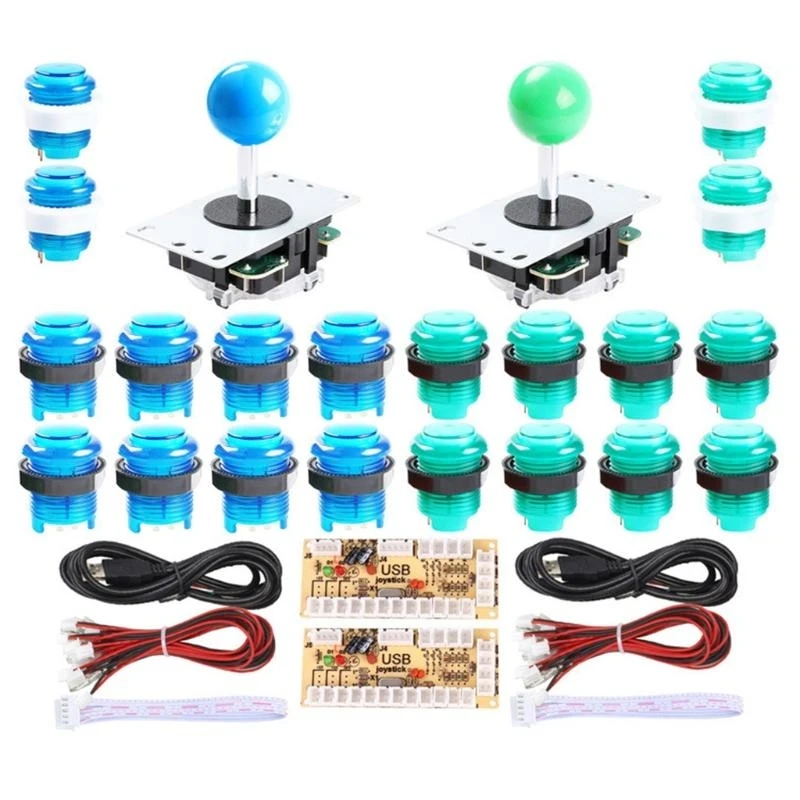 

G6DE DIY Arcade Parts with 20 LED Arcade Buttons USB 2 Player Arcade Game