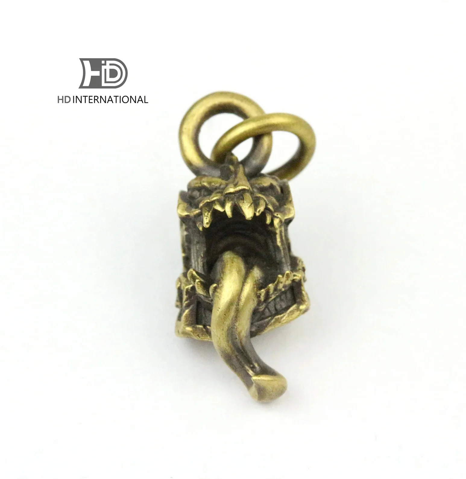 Treasure Pendant Long tongue exaggerated expression pendant pirate charm vintage pirate treasure bronze prayer box treasure ches