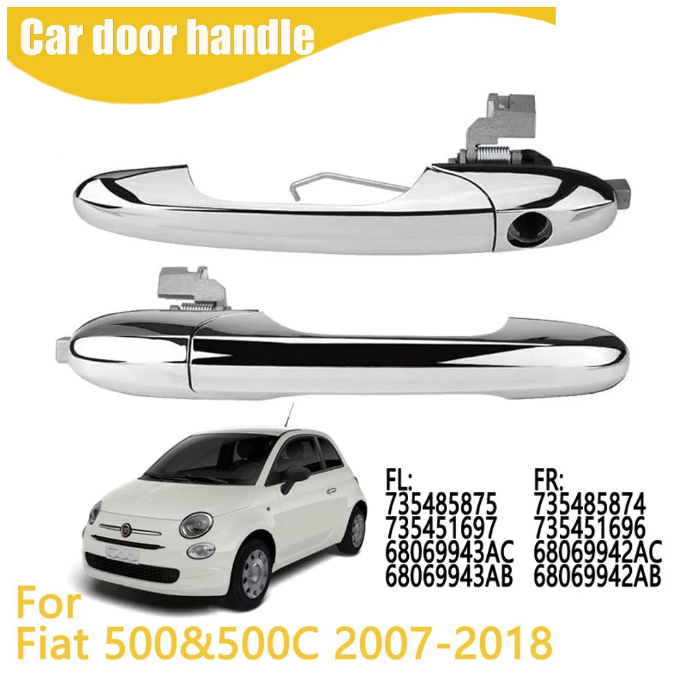 

For FIAT Hand Drive Exterior Door Handle Chrome 68069943AC 68069942AC 68069943AB 68069942AB