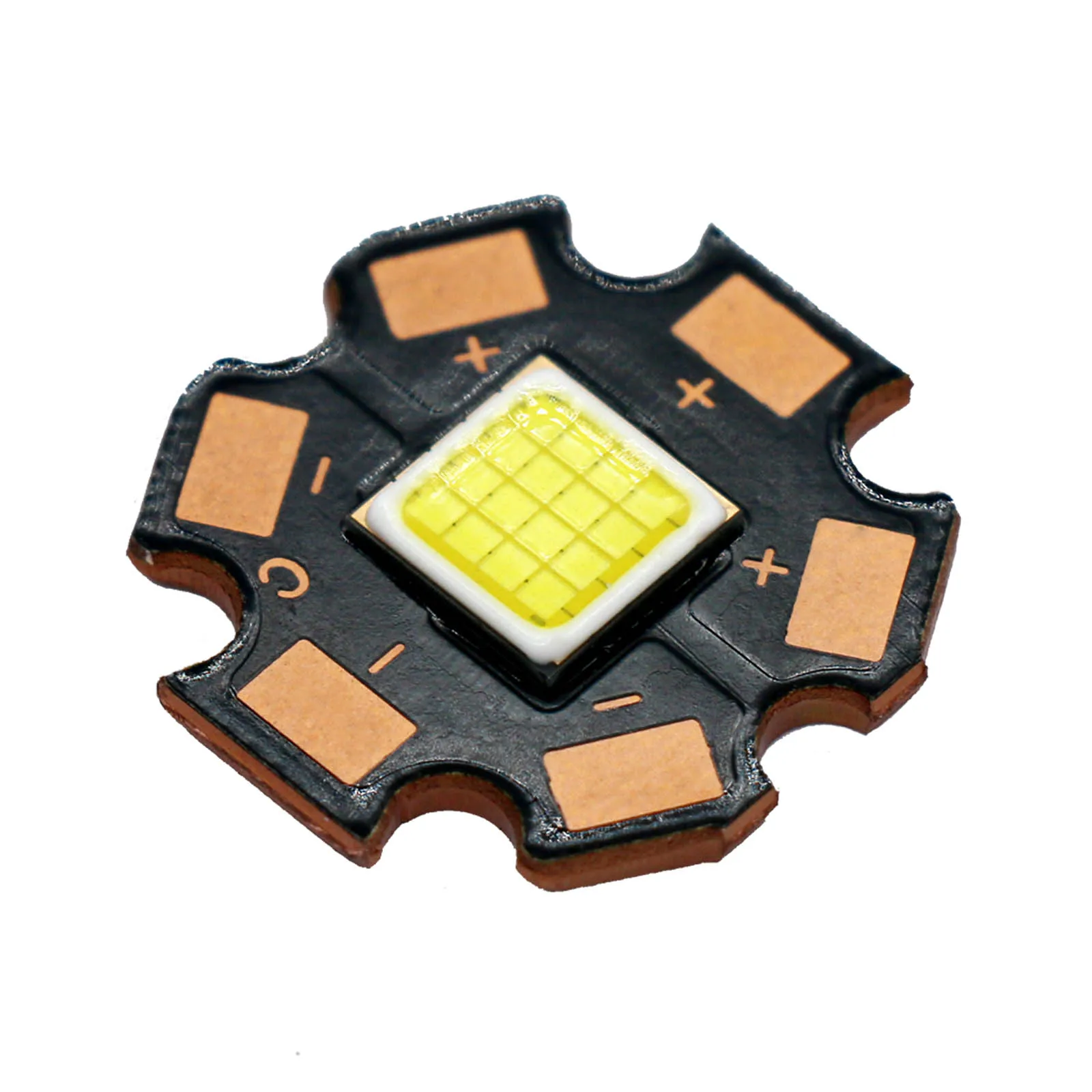 50W wysoka dioda LED dużej mocy światła Super jasne DC12V-14V 6500K 4A LED koraliki PCB 20MM miedzi dla latarki DIY