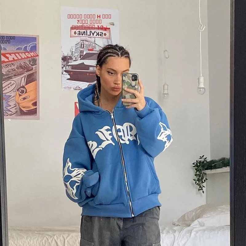   جديد المرأة الشارع Sle هوديي منتفخ زيبر مقنعين البلوز طويل Sve تخفيف Faion ألياف البوليستر الشارع الشهير