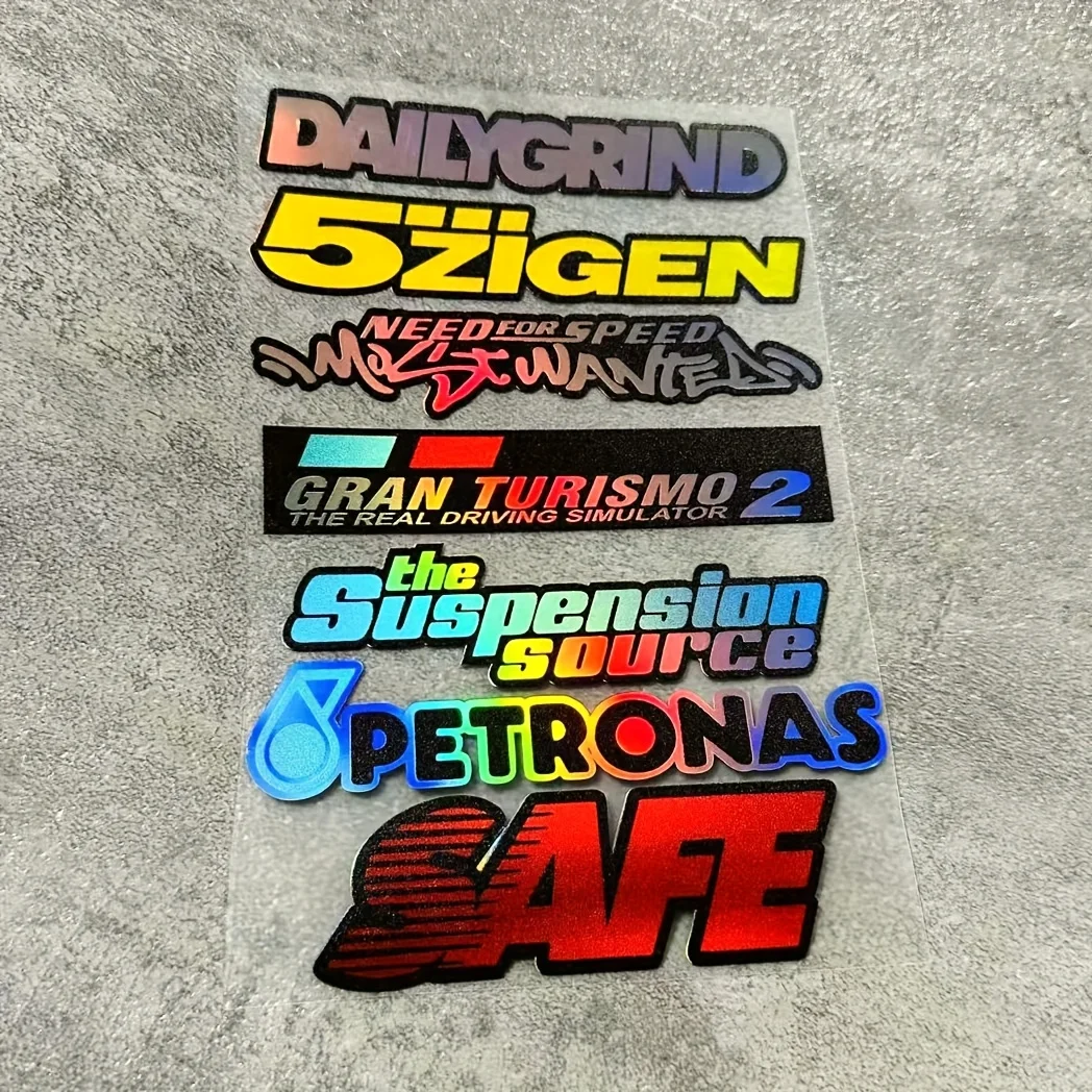 

1SET Racing & Game Style Waterproof Sticker Pack Multi-color Vinyl Decals for Car Motorcycle Auto Body Modification