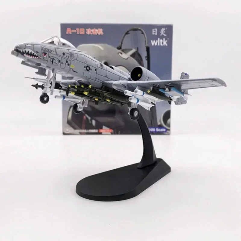 WLTK Diecast Metal 1/100 scale USAF A10 A-10A A10A Attack Aircraft Fighter Airplane Model Toy For Collection