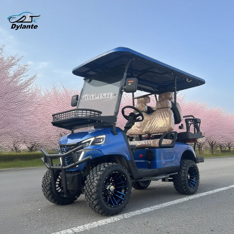 

2026 New 60V Lithium Battery 4KW/5KW AC Motor 4 Wheel Brake Front Disc Brake Electric 4 Seat Lift Golf Cart For Sale