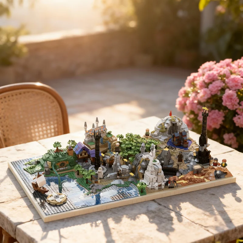 

5315pcs MOC LOTR Map Of Middle Hobbit Lord Rings Model Building Blocks Creative Gift DIY Display Decor Adult Premium Kids Desk