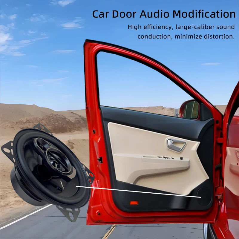 2pcs (2X280W) 560W 4 Inch HiFi Car Speakers HD Audio 3 Way Coaxial Speakers Full Range Stereo Subwoofer Car Door Speaker