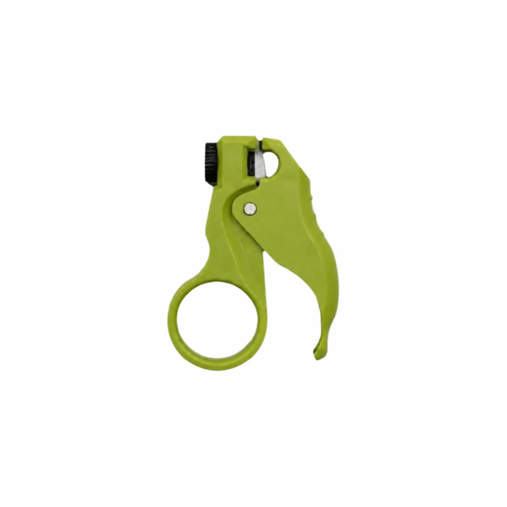 New One-Handed Mini Wire Stripper Ring Finger Grip Spring Assisted Cable Stripper Crimper Pliers for Cat5e-Cat8 Network Cable