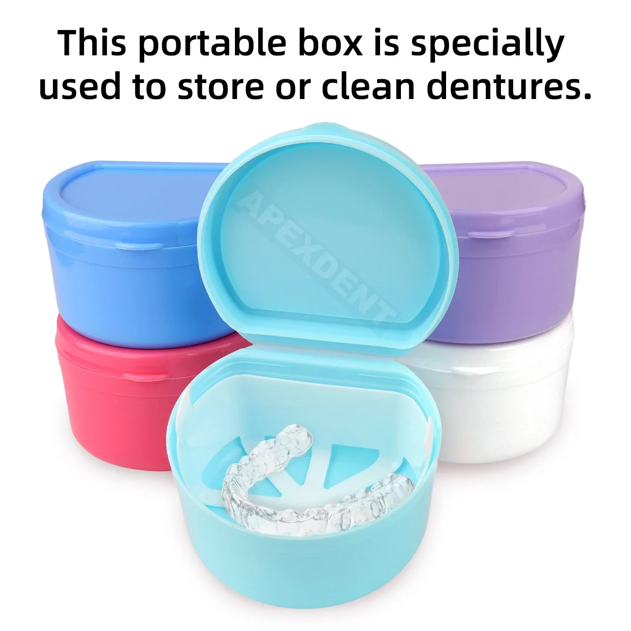 1PC Dental Orthodontic Retainer Storage Box Plastic Cleaning Care Box Oral Dentistry Hygiene Denture Holder