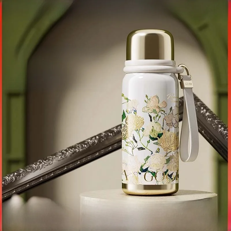 

Термос из нержавеющей стали Van Gogh Flower Language, большой емкости, для сохранения холода, мужская кружка, подарок