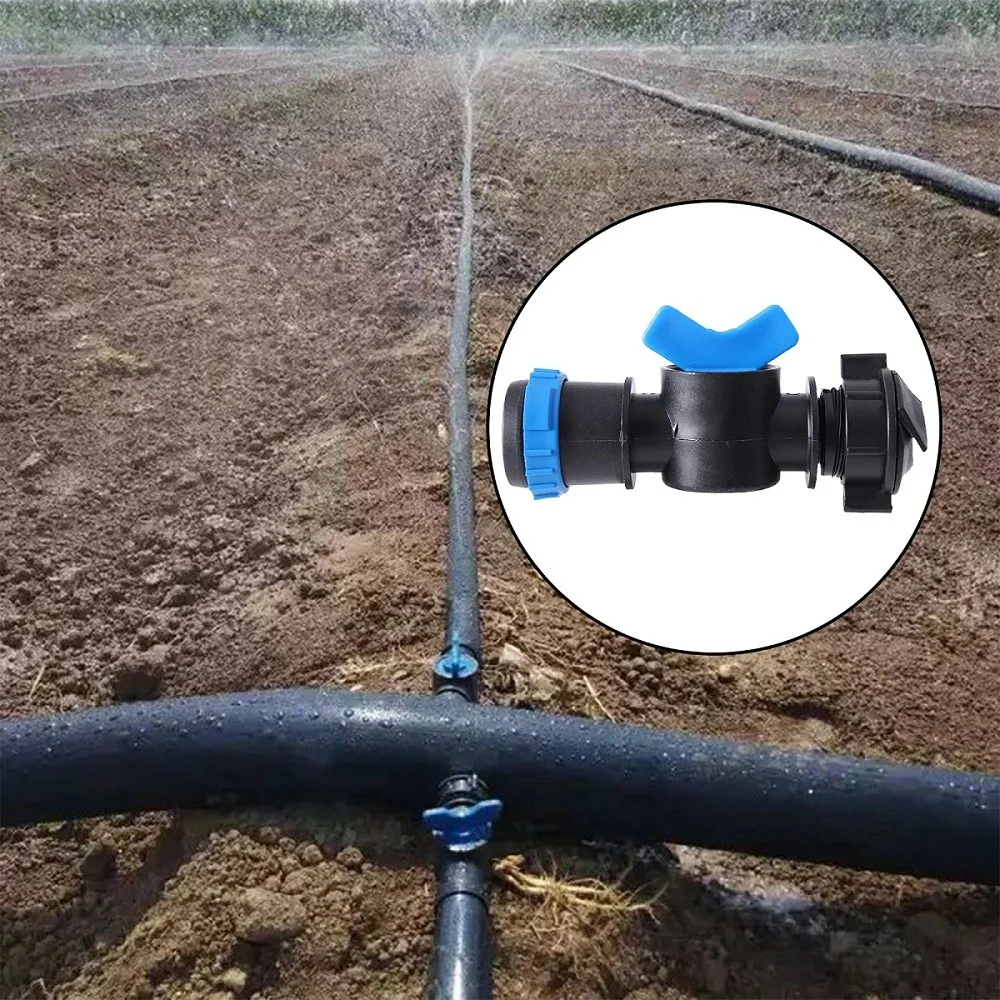 1Pc 25mm Hose Valve Drip Tape Pull Ring Bypass Valve Agriculture Micro Drip Irrigation Water Valve Controllerf Wholesale