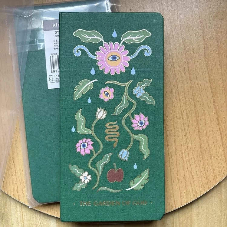 New In Stock Kinbor Embroidered Fabric Weekly Planner Grid Notebook Floral Pattern Journal Hand Book For Office Stationery Use