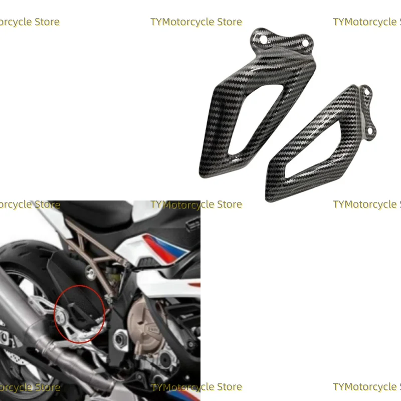 Carbon Fiber coating Motorcycle parts Heel Guard Fairing Foot Peg Plates Fit For BMW S1000RR S1000 RR 2019 2020 2021 2022