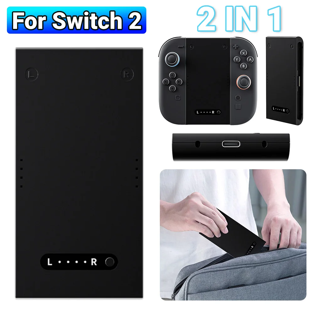 

Portable Charging Grip Bracket LED Indicator Game Controller Charger Controller Grip Charging Dock For Switch 2 Gamepad