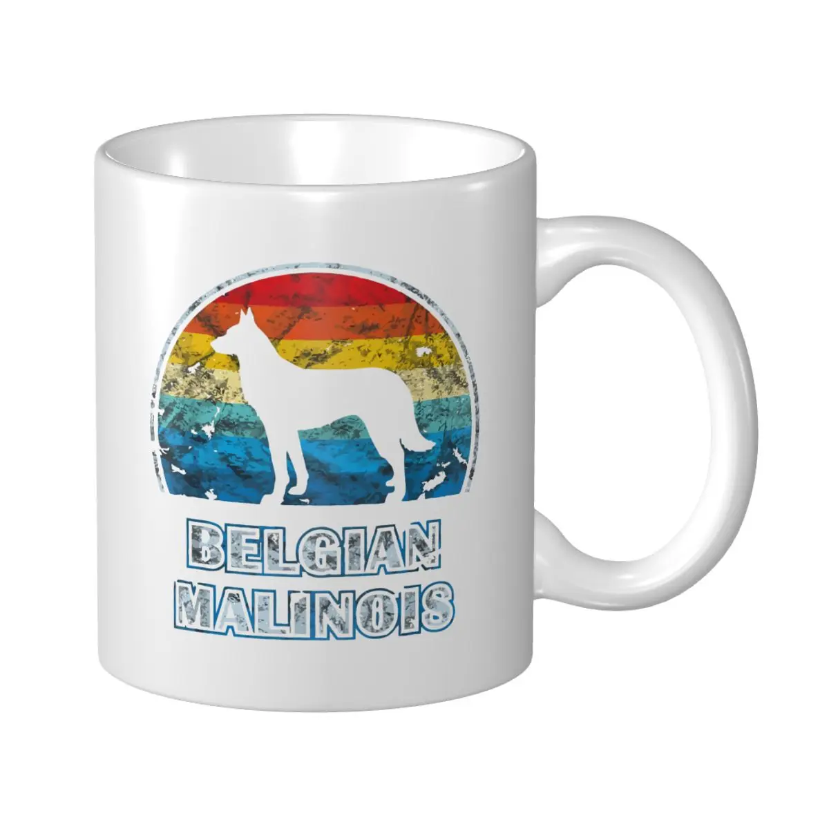 Mark Cup Mug Belgian Malinois Dog Vintage Coffee Mugs Tea Milk Water Cup Travel Mugs Office Home