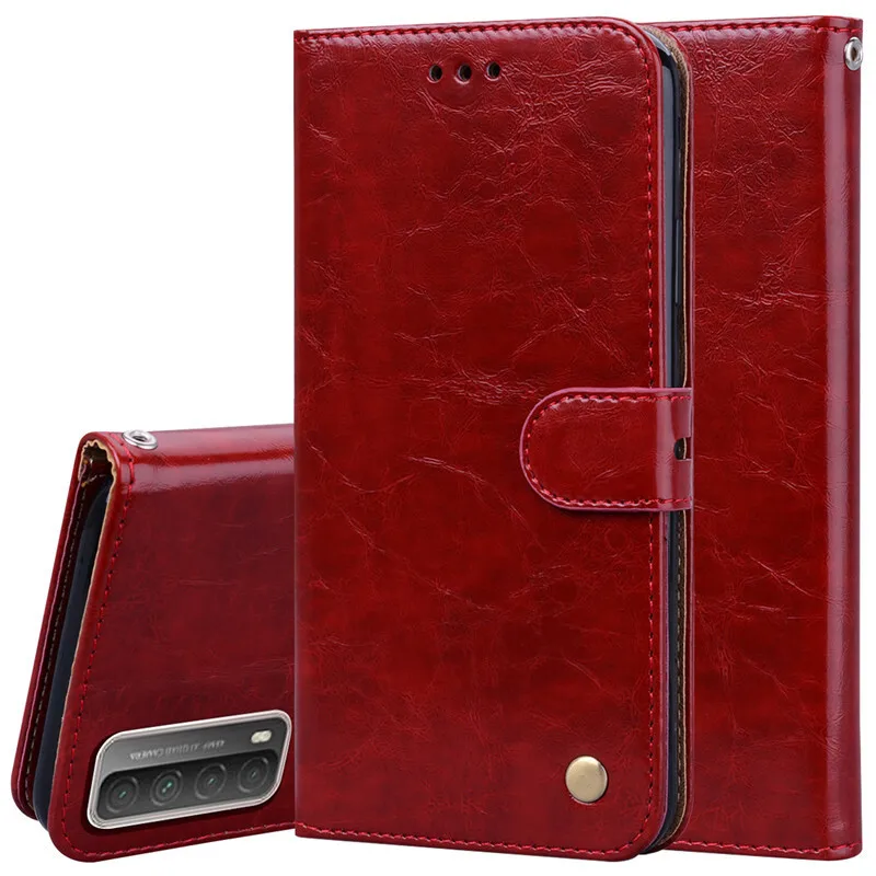 Leather Wallet Flip Card Holder Magnetic Book Cover For Huawei P Smart 2021 PPA-LX2 Phone Case