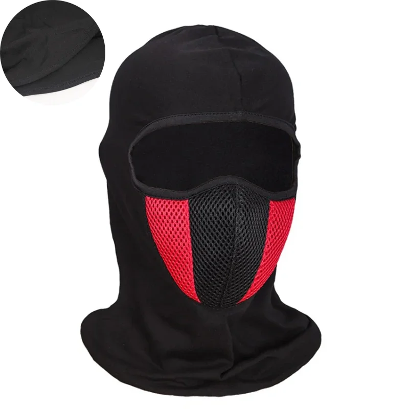 Passamontagna traspirante Moto maschera integrale ciclismo Motocross casco cappuccio Moto Riding Neck Face Hood accessori Moto