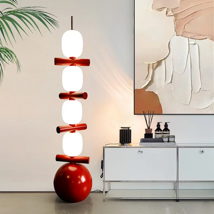 

Color Gourd Floor Lamp LED 40W Three-color Dimming Living Room Sofa Bedroom Bedside Study Hotel Decoration Floor Lamp