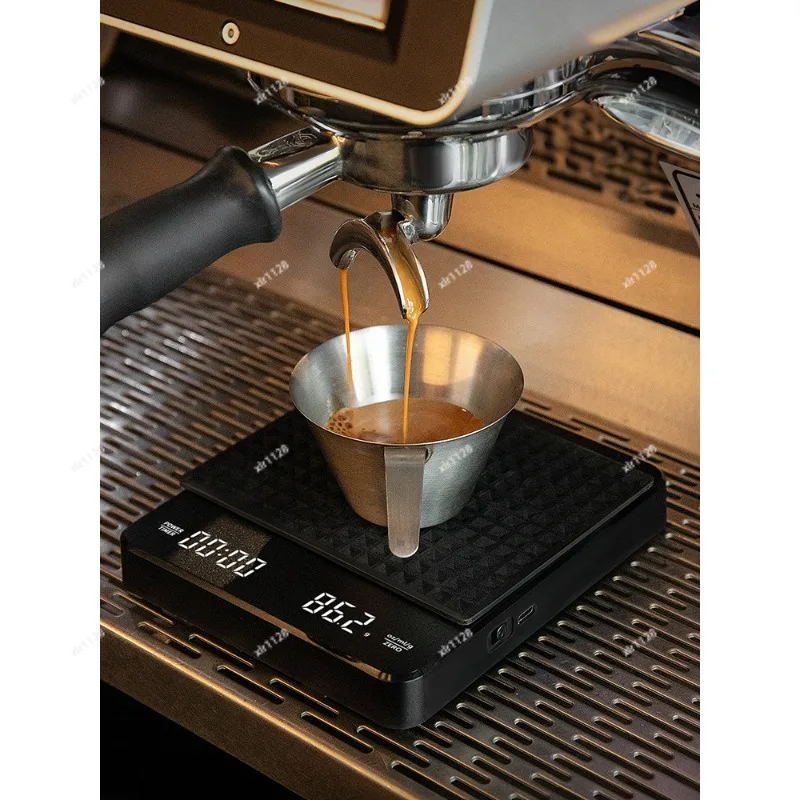 Mini Electronic Scale Auto Timing Digital Scale for Hand Brew Coffee Bean Measuring Kitchen Tool