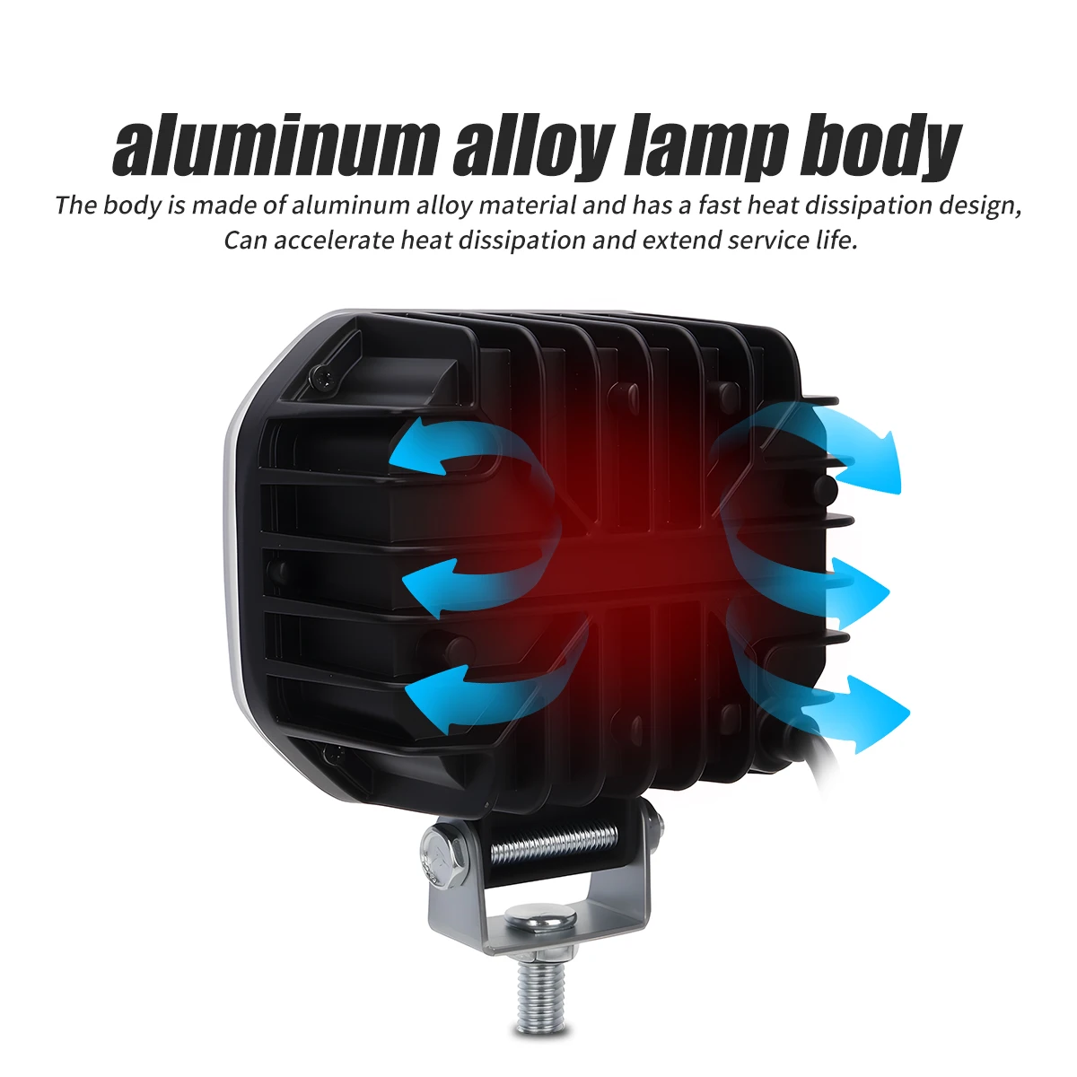 1/2PCS Motorcycle LED Lens Headlight Fog Light 12-24V Square Circular RGB Ring Spotlight Passing Lamp For Motorcycle Accessories