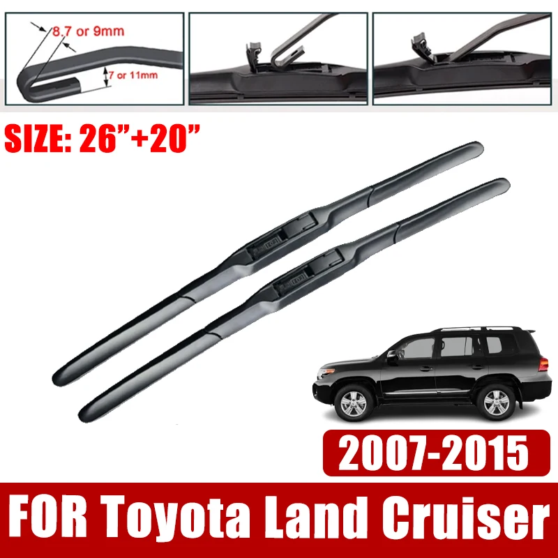 

Car Wiper Blade For Toyota Land Cruiser J200 2007-2015 2016 Front Rubber Stickers Windscreen Windshield Wiper Auto Accessories