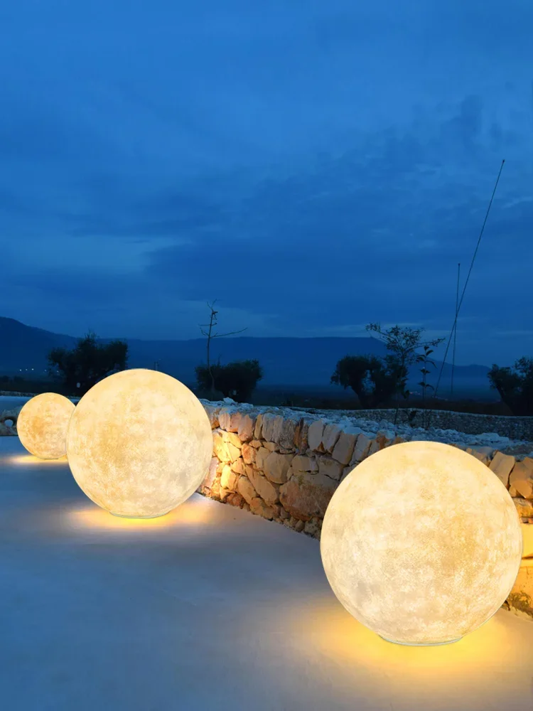 Outdoor Light Waterproof Garden Courtyard Villa Terrace Moon Ball Atmosphere Grass Outdoor Ball Solar Lawn