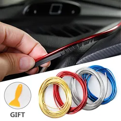 5M Auto Mouldings Car Cover Trim Dashboard Door Edgein Car-styling Universal Car Moulding Interior Decoration Flexible Strips