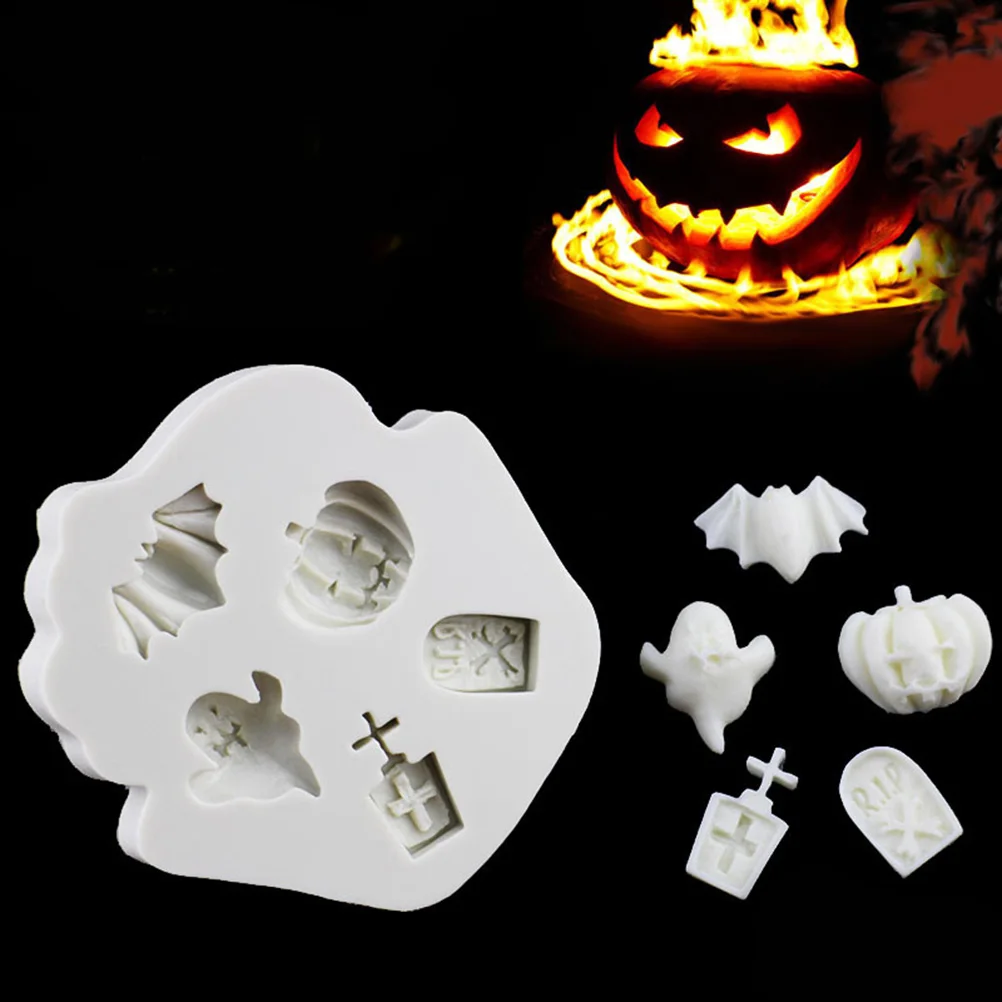 

Halloween Stencils Fondant Cake Decoration Bakeware Cooking Molds Moulds Baking Silicone