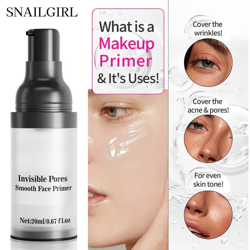 20ml Facial Base Primer Pores Invisible Oil Control Make Up Face Base Cream Foundation Powder Grip Primer For All Skin Types