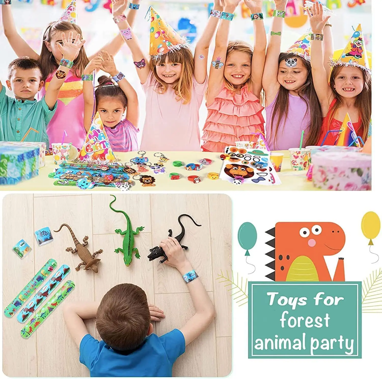 10/40 Pcs Snap Bracelets - Pinata Toy Loot/Party Bag Fillers Kids Pocket Slap Band Gift For Boys Girls Birthday Party Favors