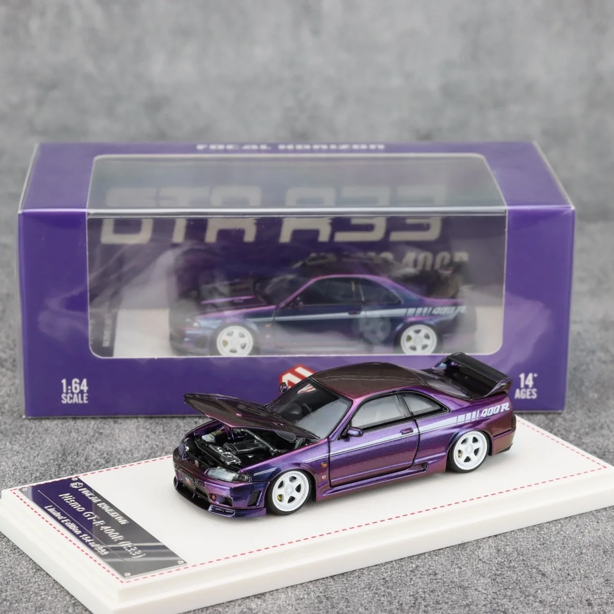 1:64 Scale Nissan GTR R33 Nismo 400R Alloy Car Model Collection Ornaments