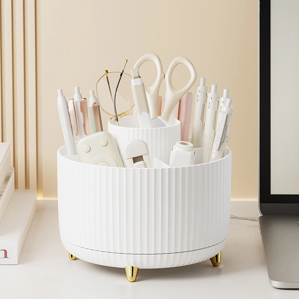 Вращающийся на 360 градусов держатель для кистей для макияжа, многофункциональный вращающийся держатель для кистей, настольный держатель для хранения ручек, карандашей, кисточек для макияжа