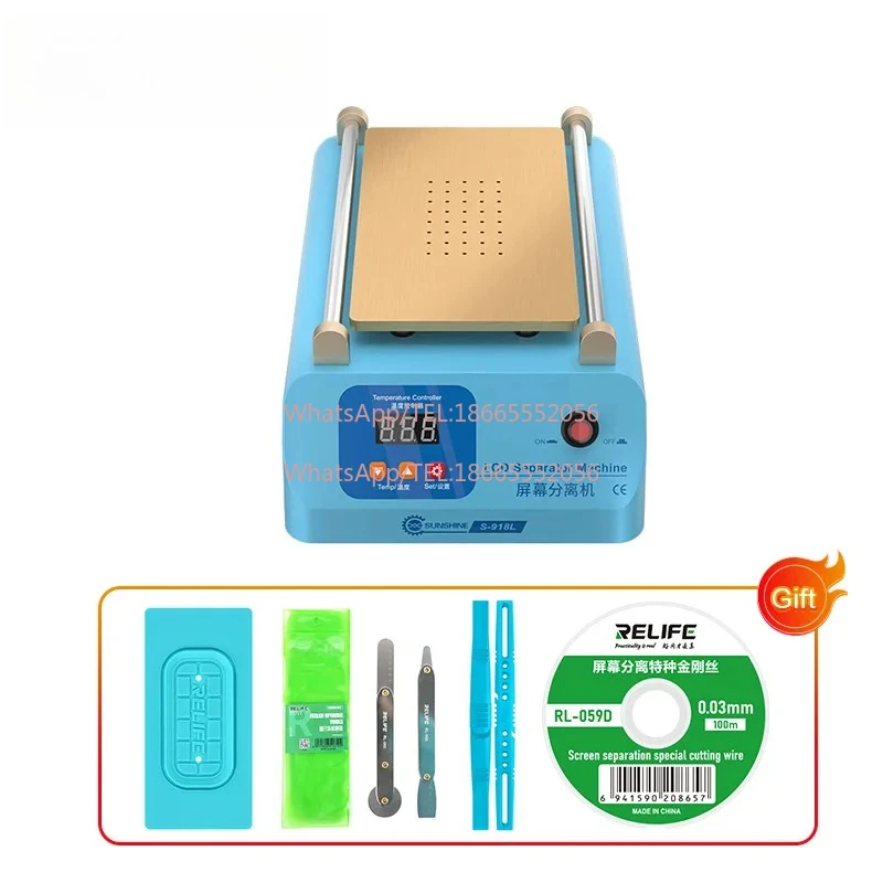 

SUNSHINE SS-918L Машина сепаратора ЖК-экрана с регулировкой температуры от 50 до 130 ° C для ремонта разделения сенсорного экрана телефона