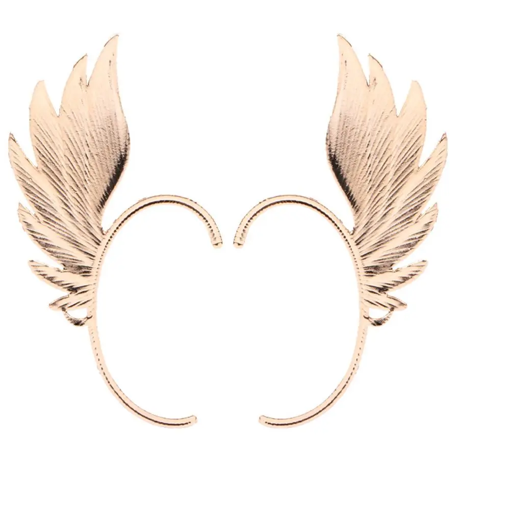 Accesorio de Boda para Novia, Joyería, Alas de Plumas, Clip para Oreja, Pendiente de Oreja, Pendientes para Hombre y Mujer, Cadena de Hada