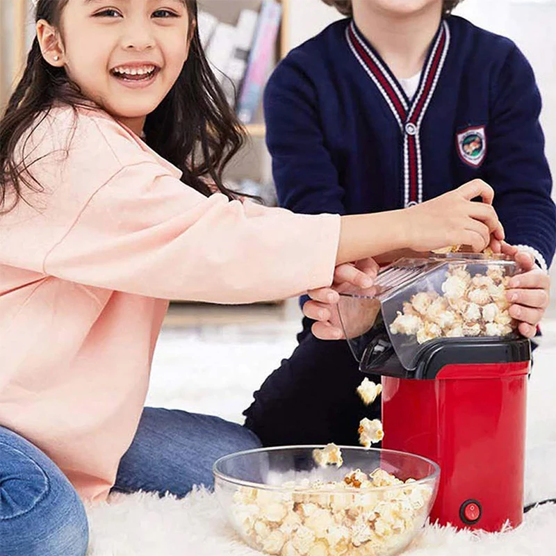 110V/220V Household Healthy Hot Air Oil Free Corn Popcorn Maker For Kitchen Kids Home-made Popcorn Movie Snack EU/US Plug