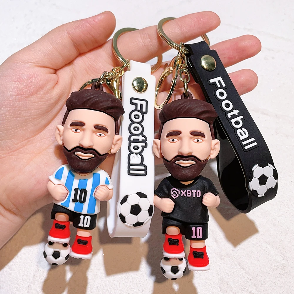 Creative MESSI Jersey Keychain Football Fan Jewelry Lover Personalized Popular for Men Bag Pendant Aaccessories Gift