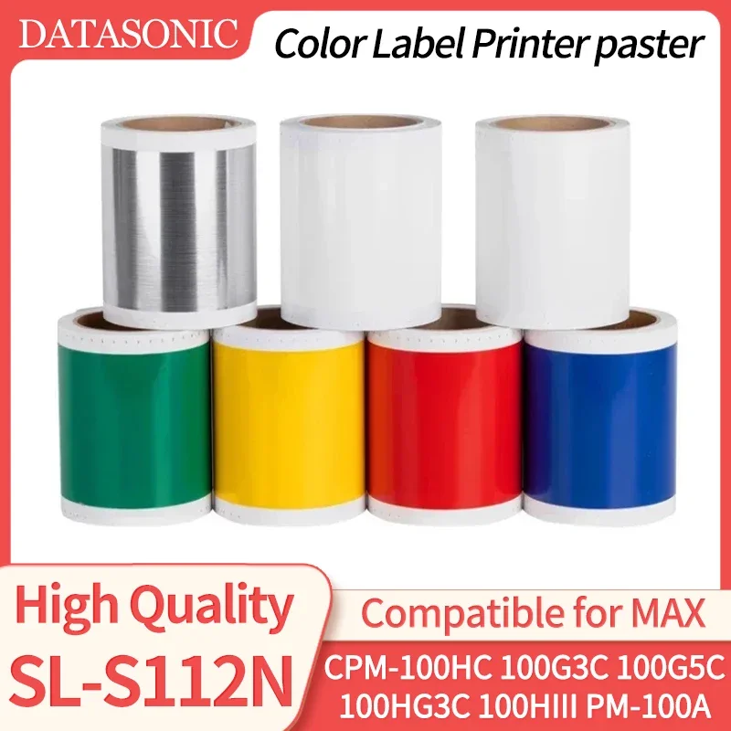 Color Label sticker SL-S112N,SL-S113N For MAX CPM-100HC 100G3C 100G5C 100HG3C 100HIII PM-100A 100HG S115N Label Printer paster