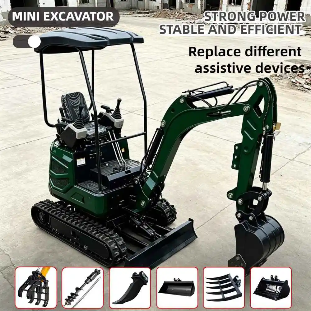 

Mini Excavator 0.8Ton-1.5Ton Kubota Engine Hydraulic Backhoe Energy Saving Multiple Scenarios Farm Families