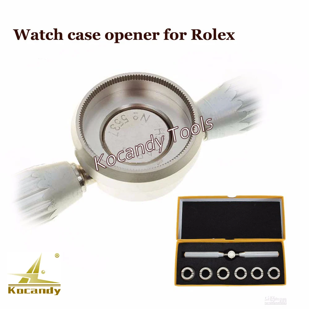 Herramientas de reparación de relojes, juego de 6 tamaños, abridor de cajas de reloj de 18,5-29,5mm para relojes Rolex, n. ° 5537