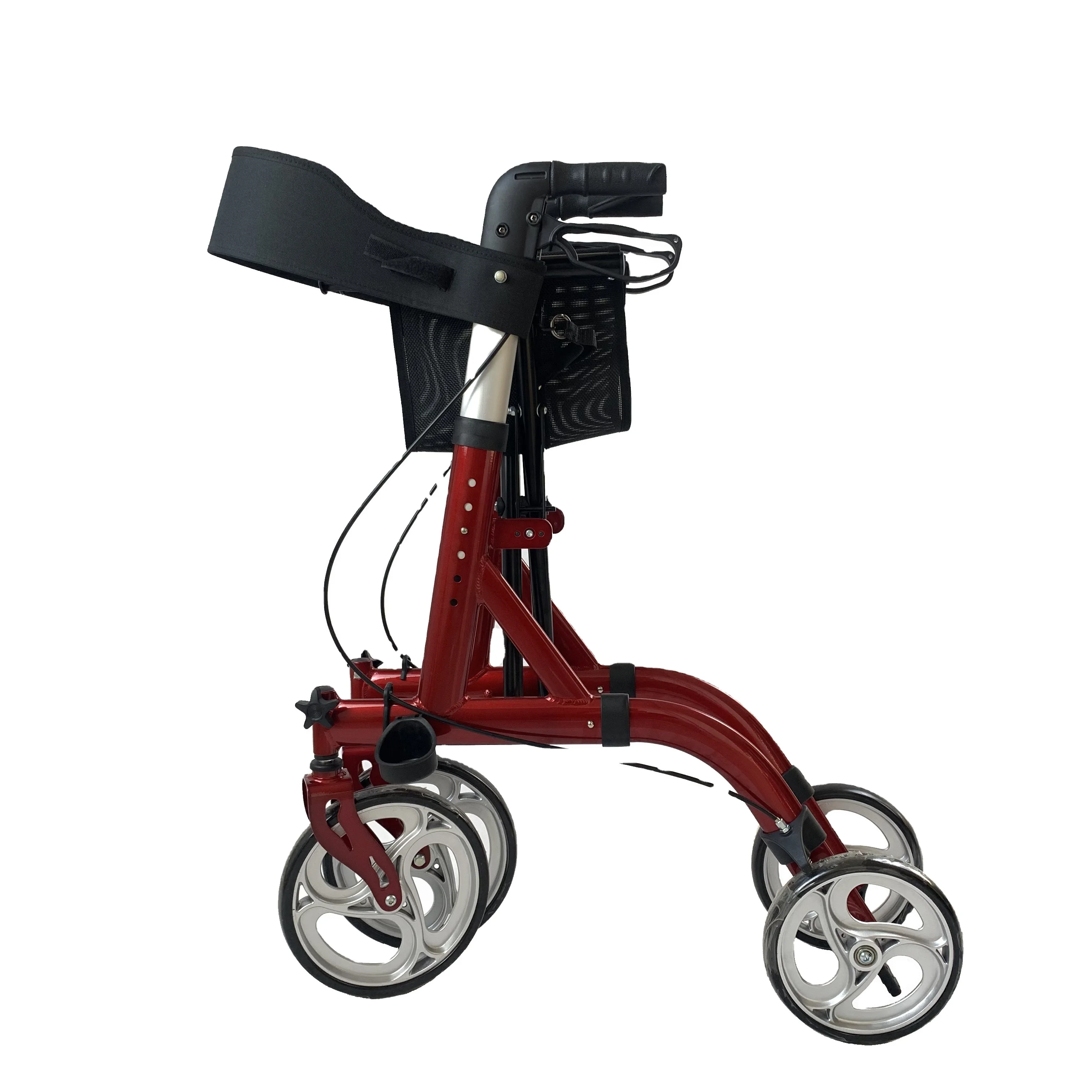 Silver Wheel Hub Aluminum Rollator Walker