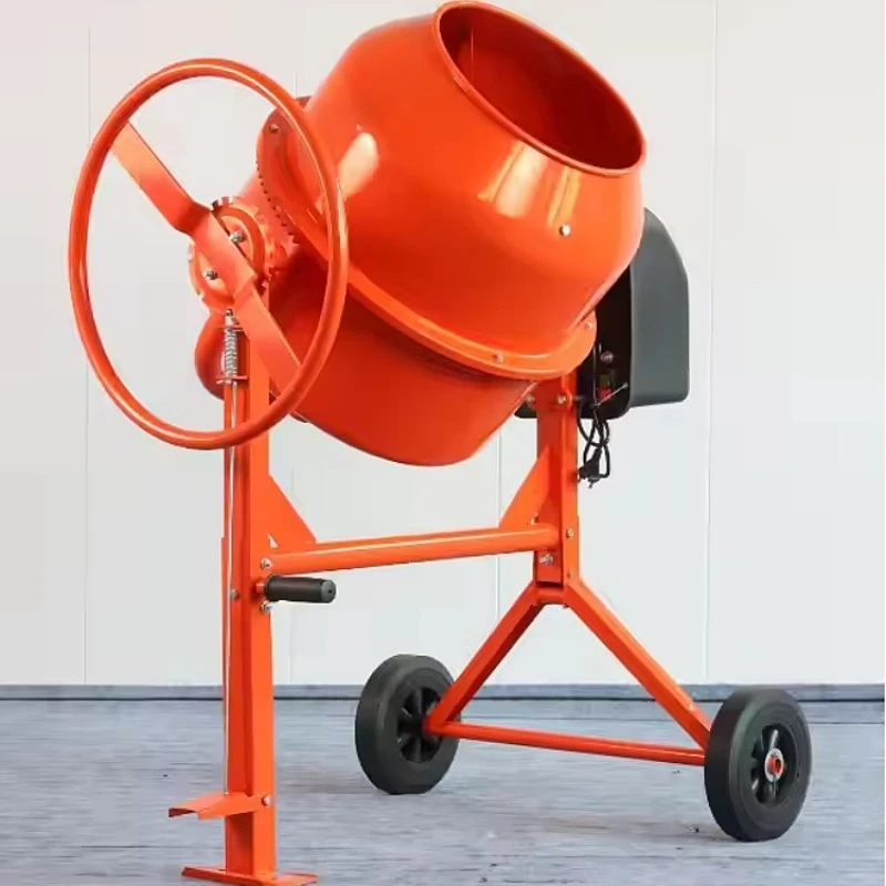 Small electric mobile concrete mixer two-wheel concrete mixer portable cement