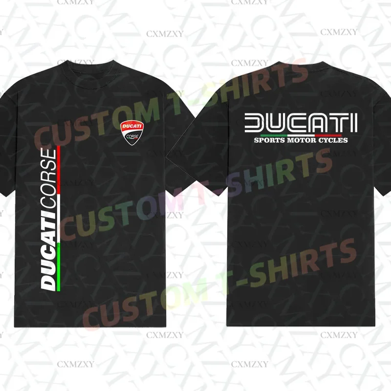 Camiseta de Hombre 2025, Informal, Nueva, Edición Limitada, con Logotipo de Ducati Corse, Camiseta Gráfica Deportiva de Verano, 100% Algodón, Ropa Urbana, Tallas S-3XL, Camiseta Moderna
