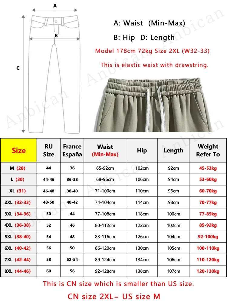 Men's Jogger Cotton/Polyester Sweatpants Big Size 8XL 7XL 6XL Sports Baggy Pants Sting Banding Hip Hop Loose Harem Trousers - Image 6