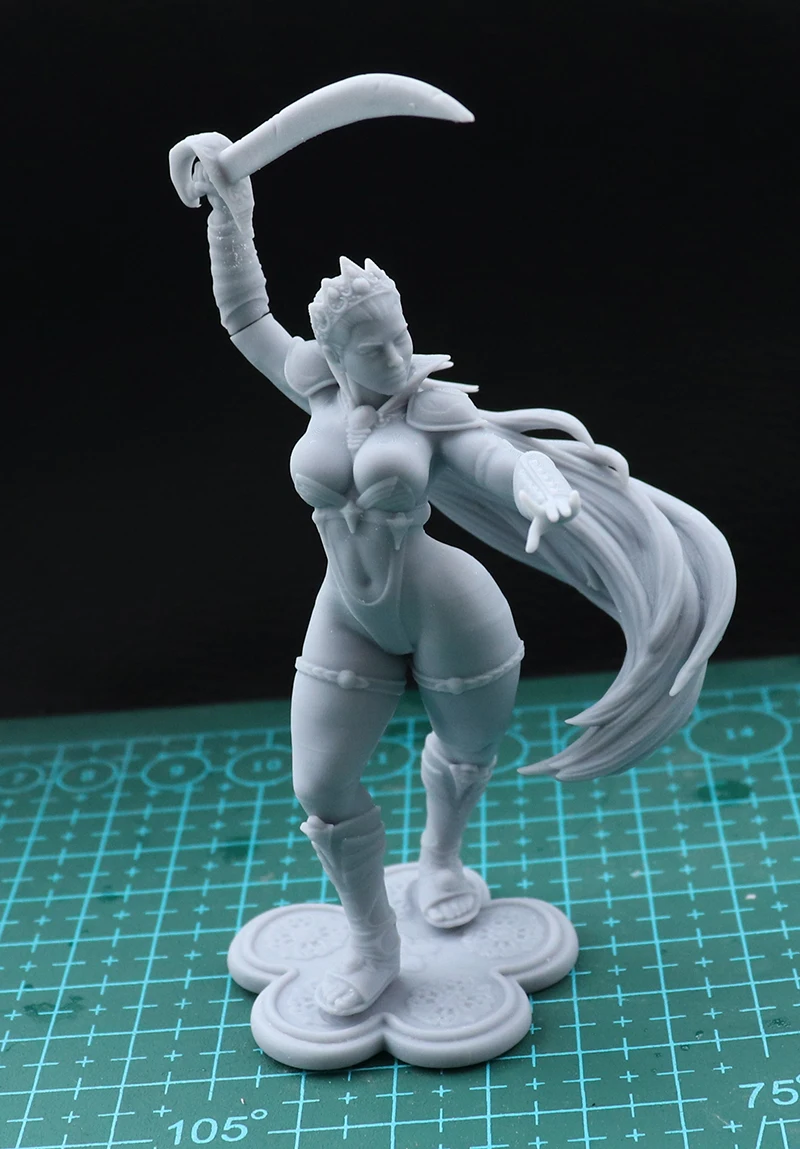 1/24 75mm 1/18 100mm Resin Model Figurine Female Dance Warrior Figure Sculpture Unpainted No Color RW-388