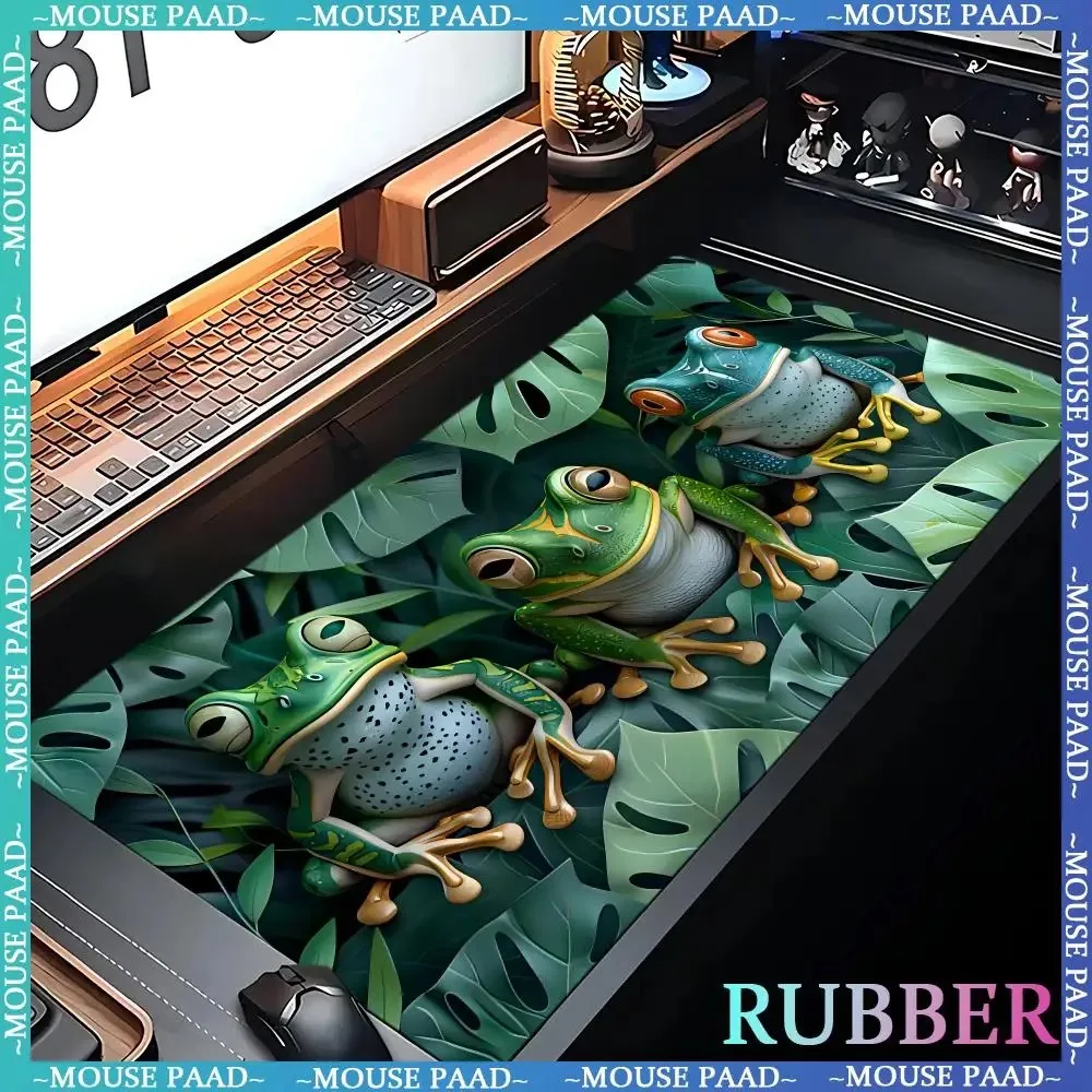 Green frog mouse pad gaming computer HD printing large mouse pads XXL keyboard mouse carpet cute mouse mats rubber table mat