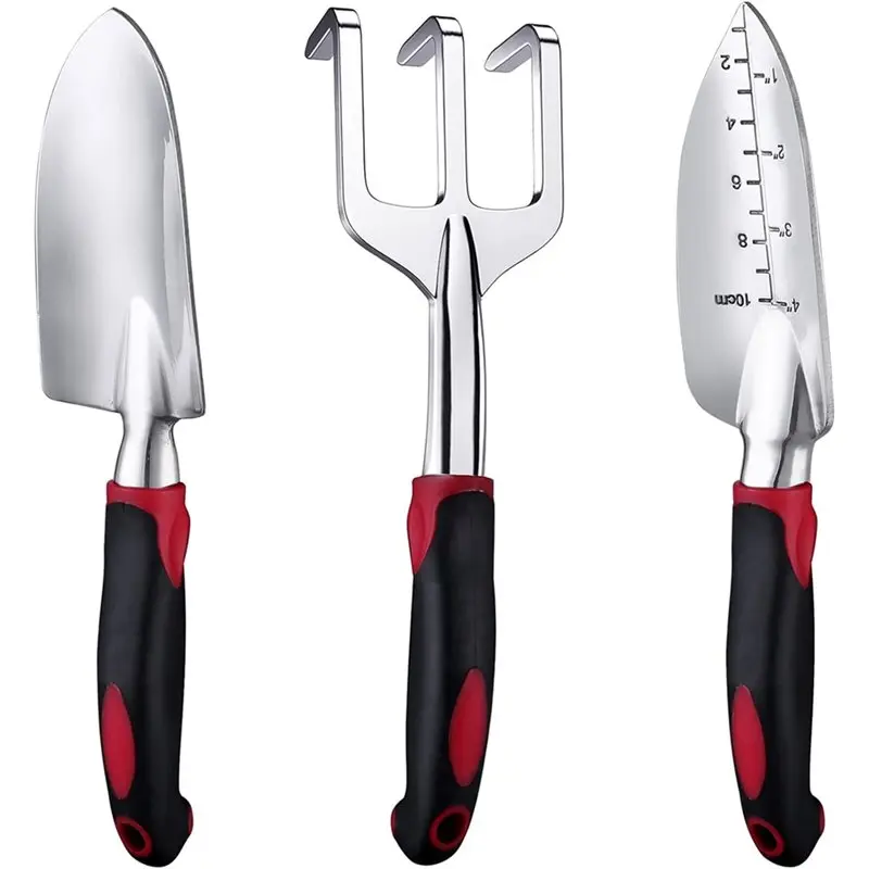 ABLK Garden Tool Set-Heavy Duty 3-Piece Trowel& Hand Shovel Combination Ideal For Transplanting, Weeding, Planting