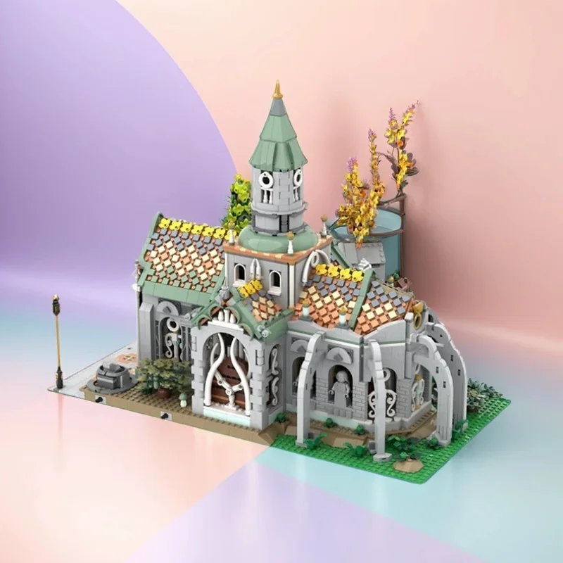 

NEW 4468PCS MOC Fantasy Movie Elven Temple Last Alliance Valley Model Collectible Display DIY Creative Building Blocks Gift Set